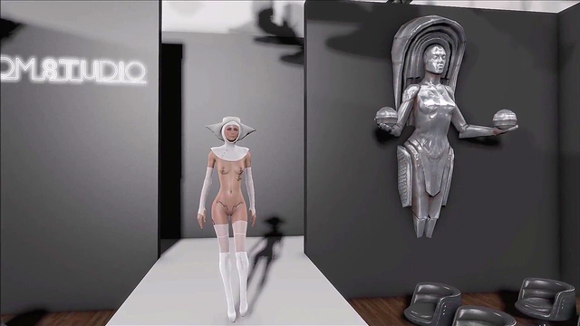 Sexy Brunette Goes Wild in Fallout 4 Anime Fashion Show