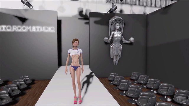 Sexy Brunette Goes Wild in Fallout 4 Anime Fashion Show