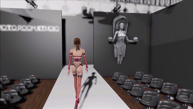 Sexy Brunette Goes Wild in Fallout 4 Anime Fashion Show