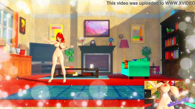 Pirate Nami's Massive Tits Expand in Seductive Anime Dance Scene