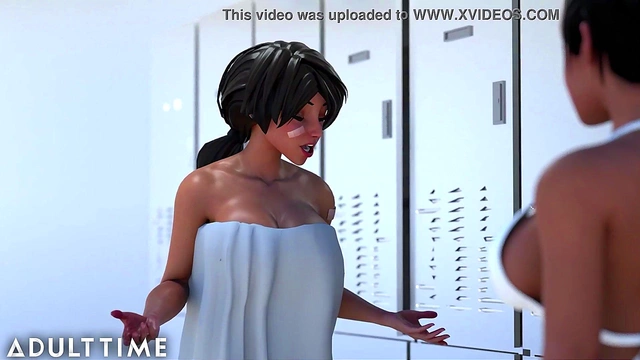 Busty Hentai Chick Defeats Rival for Hot Lesbian Scissoring Orgasm Session