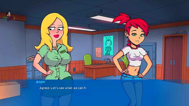 Milf Spanks Blonde & Redhead Lesbians Outdoors at Camp Pinewood Cartoony Fun