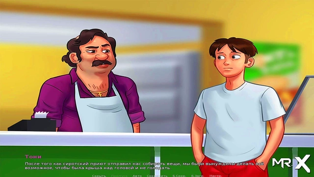 Spying On Teen Anime Girl's Seductive Summertime Saga Gameplay Masturbating Session