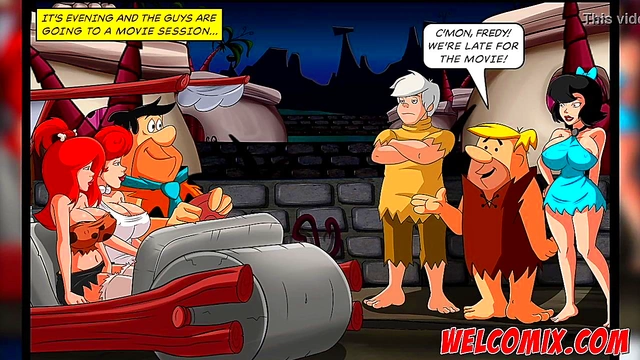 Big-Busted Cartoon Couple Gets Steamy at the Drive-In for Hot Anime Action