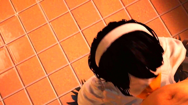 White-Haired Waifu 2B Dreams Of Deepthroat Blowjob & Pussy Fucking Creampie