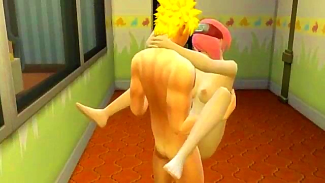 Sakura Cheats With Naruto for Hot Anime Anal Sex While Sasuke Watches Cuckolded