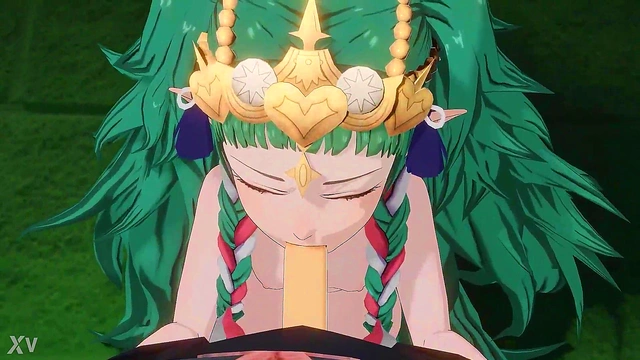 Fire Emblem Anime Goddess Sothis Gives Seductive 3D Blowjob