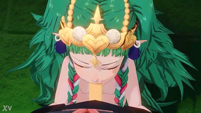 Fire Emblem Anime Goddess Sothis Gives Seductive 3D Blowjob
