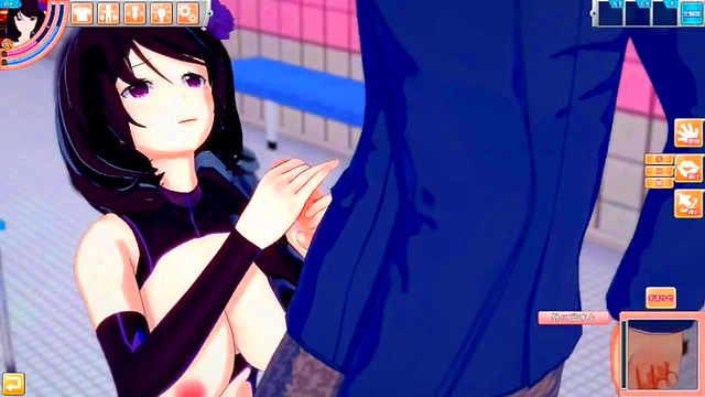 Elsa From Re-Zero Rubs Her Massive Tits While Giving A Blowjob & Handjob