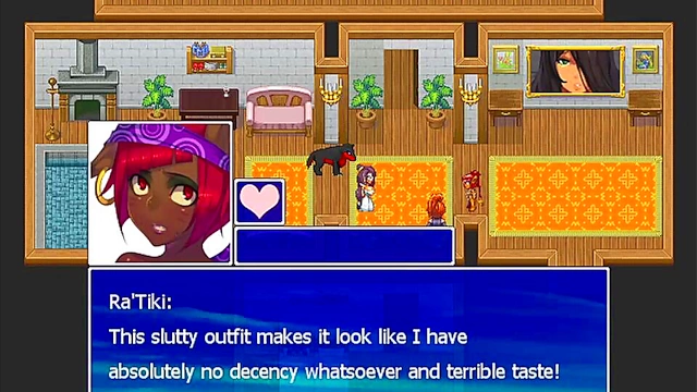 Huge-Bodied MILF Farah Gives Jamal Intense Blowjob in Queen Opala Game