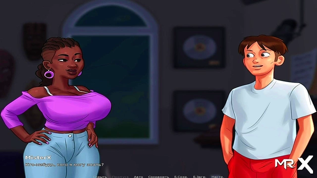 Interracial Summertime Saga Anime Girl Gets Big-Ass Creampie In Visual Novel Adventure