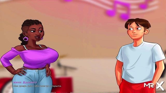 Interracial Summertime Saga Anime Girl Gets Big-Ass Creampie In Visual Novel Adventure