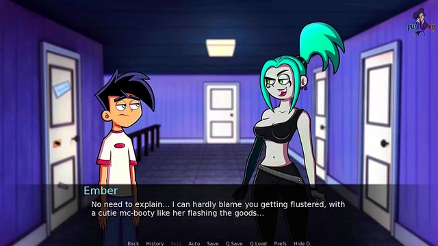 Gothic Ember Rides Danny Phantom in Rough Anime Shower Sex Session