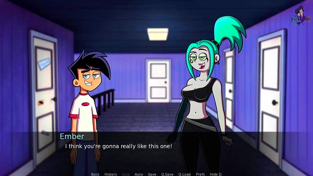 Gothic Ember Rides Danny Phantom in Rough Anime Shower Sex Session