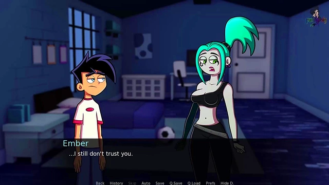 Gothic Ember Rides Danny Phantom in Rough Anime Shower Sex Session