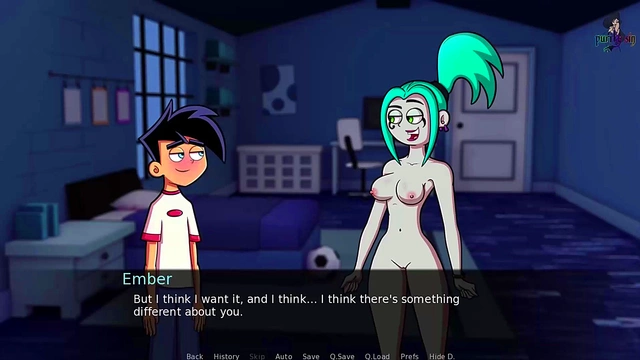 Gothic Ember Rides Danny Phantom in Rough Anime Shower Sex Session