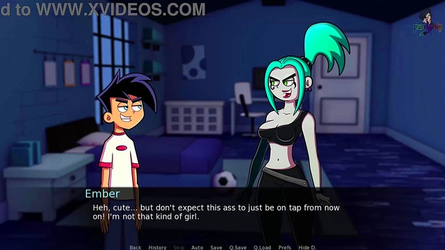 Gothic Ember Rides Danny Phantom in Rough Anime Shower Sex Session