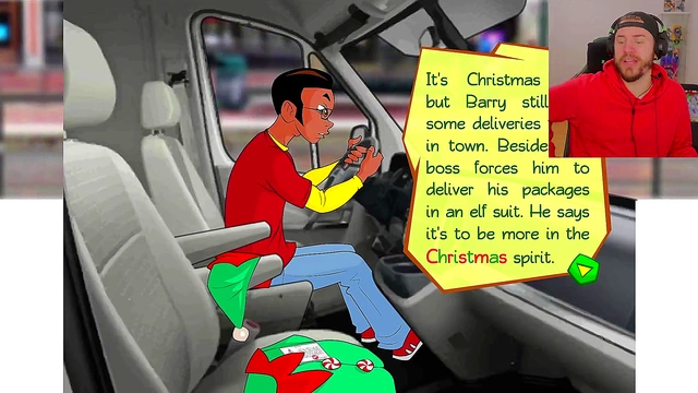 Christmas Elf Meets & Fucks Delivery Boy for Naughty Yuletide Fun