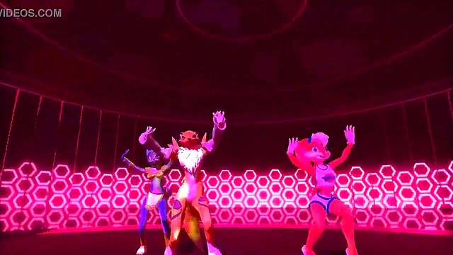 Fox Bunny Girls Dance Seductively in 3D Hentai Animation Clip