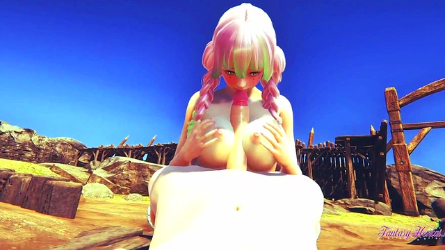 Mitsuri Kanroji From Kimetsu No Yaiba Gives Amazing Cunny & Boobjob POV