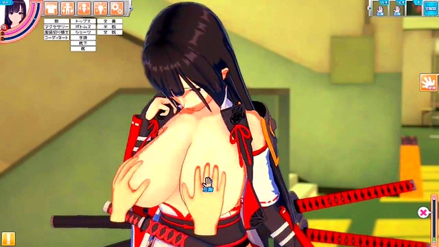 Cute Japanese Schoolgirl With Huge Boobs Rubbed & Sucked In Eroge Koikatu 3D Hentai Scene