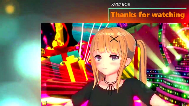 Koikatsu! Big-Busted Anime Girls Enjoy 3P Fun With Blowjob & Cowgirl Action