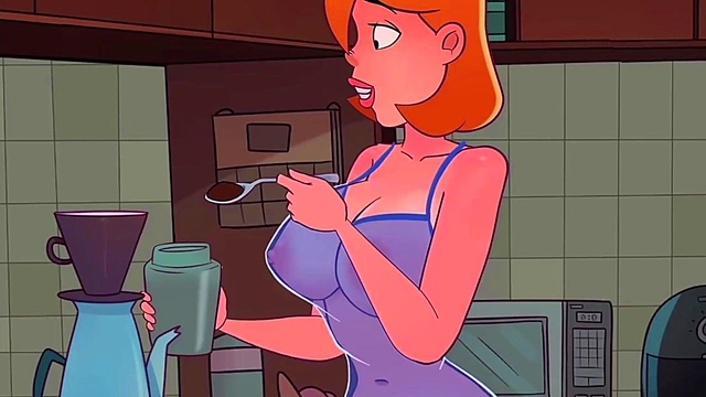 Horny Wife Sips Coffee Before Seductive Hentai Sex Session