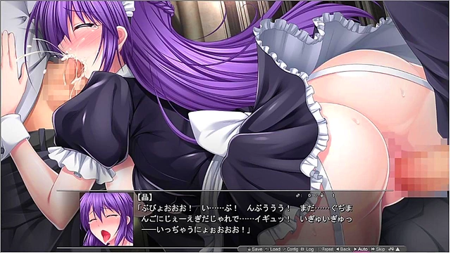 Meat Service Maid Gives Glittering Blowjob & Seductive Action In Senki Mystertia
