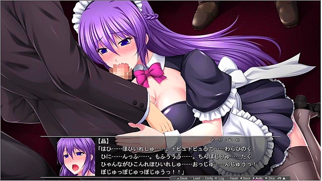 Meat Service Maid Gives Glittering Blowjob & Seductive Action In Senki Mystertia