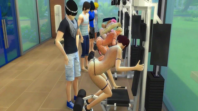 Hot Naruto Wives Hinata, Sakura, Ino, Tenten Fuck During Exercise Session