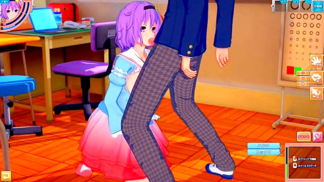 Satoshi Komeiji Rubs Her Big Boobs in Seductive 3D Hentai Anime Scene