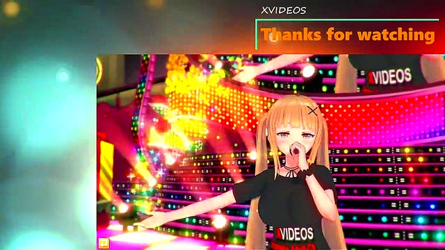 Sultry Eika from Koikatu Rubs Her Huge Tits While Giving Blowjob & Handjob