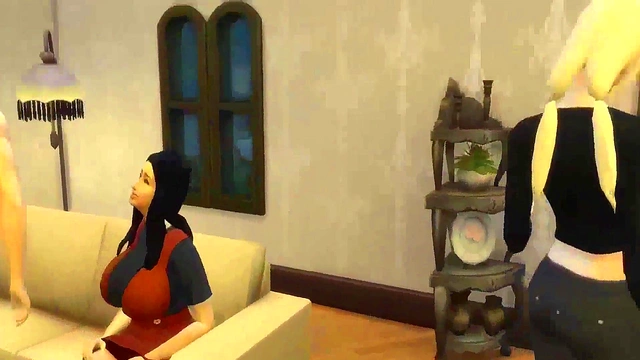 Perverted Naruto Threesome – Tsunade Seduces Sarada for Steamy Housewife Action