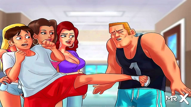 Hentai Visual Novel – Summertime Saga blowjob Adventure with Cartoon Cutie