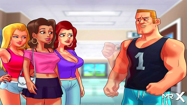 Hentai Visual Novel – Summertime Saga blowjob Adventure with Cartoon Cutie