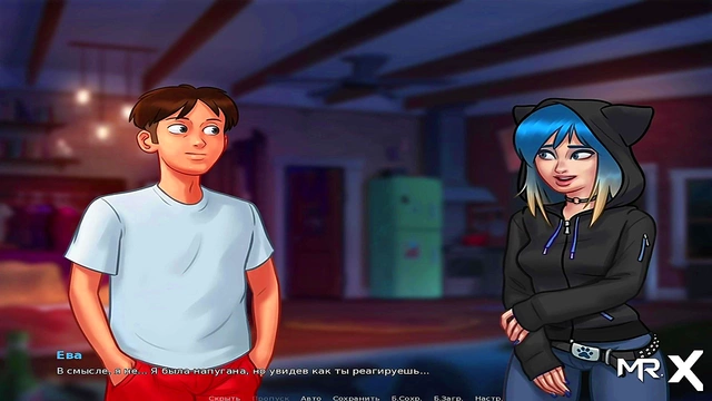 Hentai Visual Novel – Summertime Saga blowjob Adventure with Cartoon Cutie