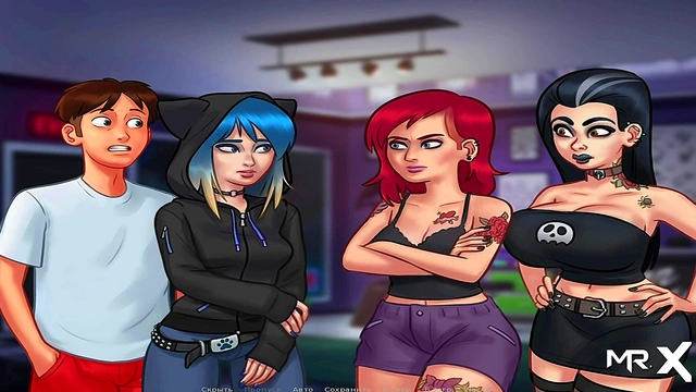 Hentai Visual Novel – Summertime Saga blowjob Adventure with Cartoon Cutie