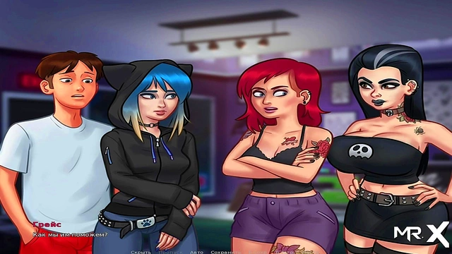 Hentai Visual Novel – Summertime Saga blowjob Adventure with Cartoon Cutie