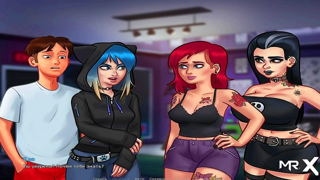 Hentai Visual Novel – Summertime Saga blowjob Adventure with Cartoon Cutie