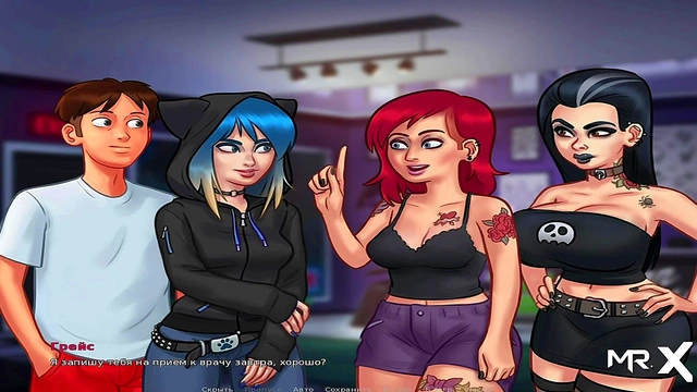 Hentai Visual Novel – Summertime Saga blowjob Adventure with Cartoon Cutie