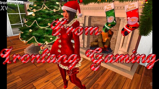 Sexy 3D Santa Cosplay Babe Shows Off Big Tits for Merry Christmas & New Year