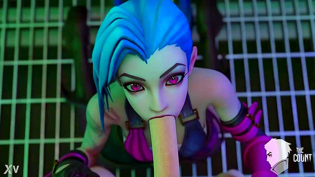Jinx from League of Legends Gives Public Blowjob in 3D Hentai Animations
