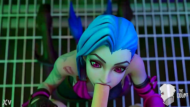 Jinx from League of Legends Gives Public Blowjob in 3D Hentai Animations