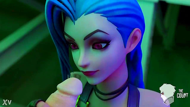 Jinx from League of Legends Gives Public Blowjob in 3D Hentai Animations