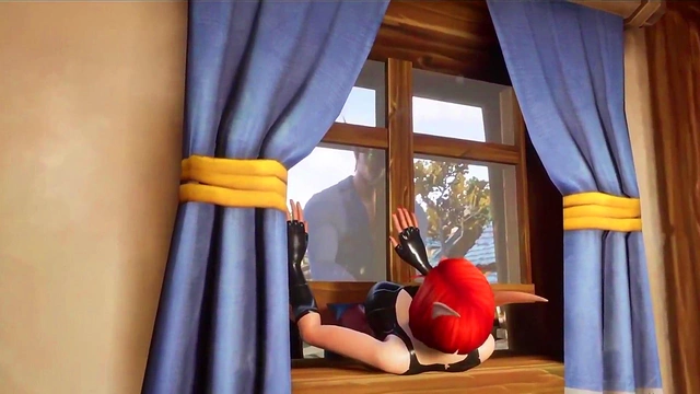 Stuck Elf Thief Gets Rough Fucking On The Window In 3D Hentai Wow