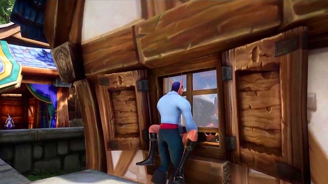 Stuck Elf Thief Gets Rough Fucking On The Window In 3D Hentai Wow