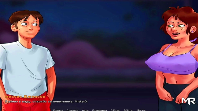 Nerd Member #80 Gets Summertime Saga Anime Creampie In Visual Novel Gameplay