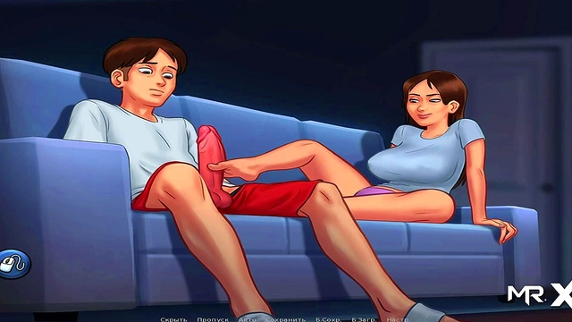 Teen Anime Goddess Masturbates To Uncensored Visual Novel Porn In Summertime Saga