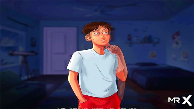 Teen Anime Goddess Masturbates To Uncensored Visual Novel Porn In Summertime Saga