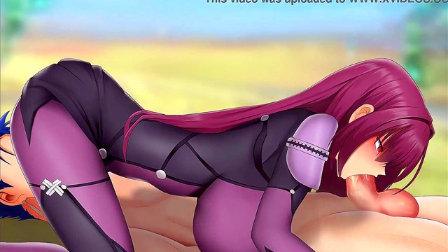 Big-Titted Scathach Enjoys Blowjob, 69 & Cunnilingus In Catsuit Ahegao Scene